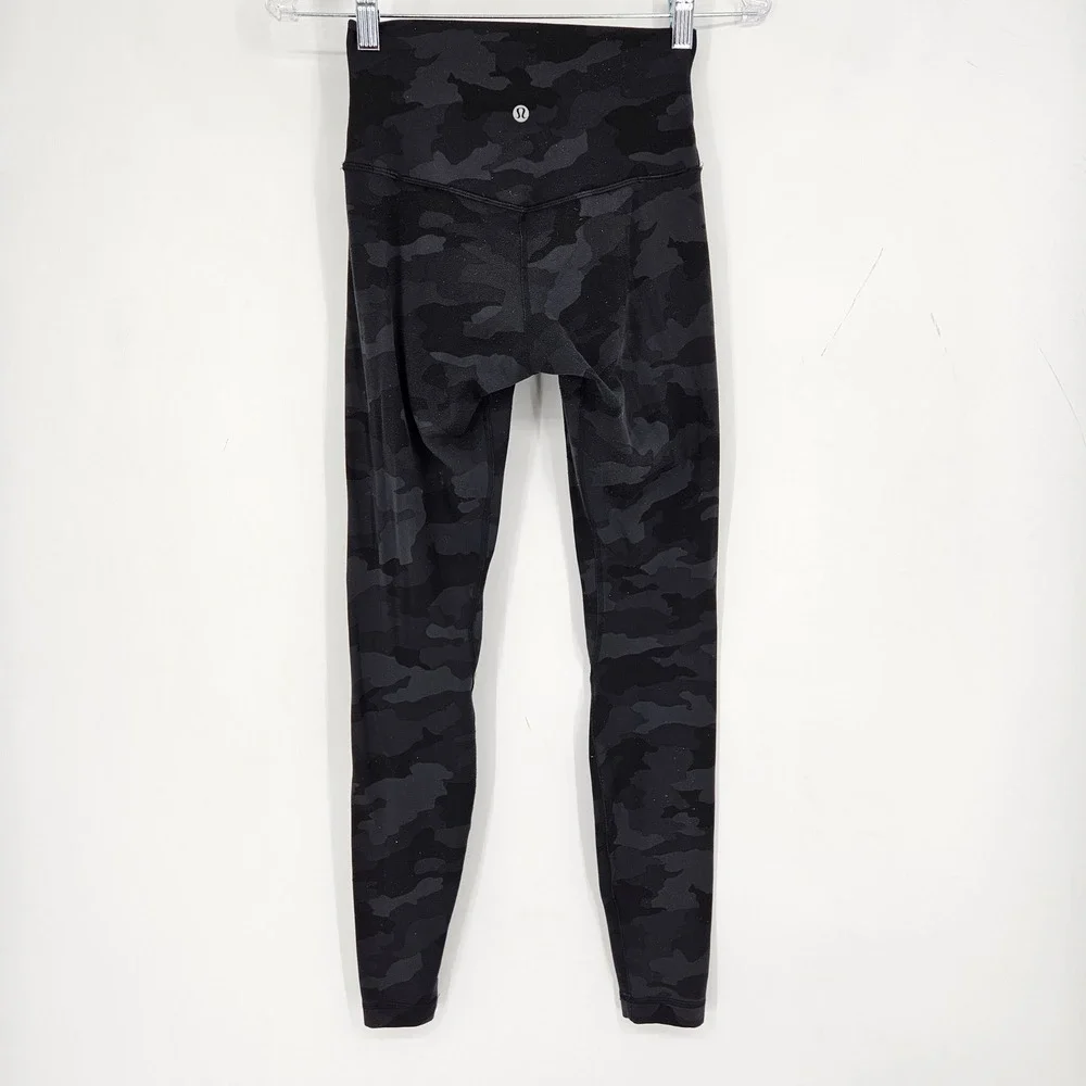 Lululemon Pants Womens 4 Align Joggers Black Camo Athletic Gym Leisure Yoga